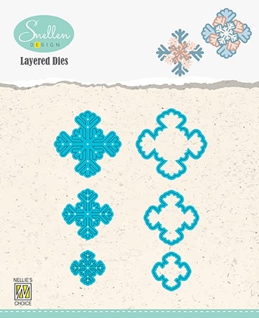 Layered Dies "snowflakes 04"