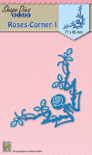  Shape Dies Blue, "Roses corner-1" 