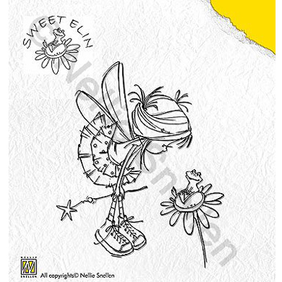 Clearstamp -Clearstamp - Sweet Elin - Frog on Flower