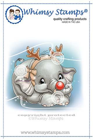 Ellie the Christmas Tree Rubber Cling Stamp