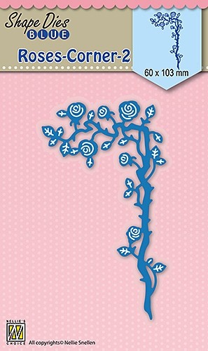  Shape Dies Blue, "Roses corner-2" 