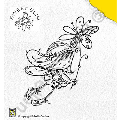 Clearstamp -Clearstamp - Sweet Elin -With Flower