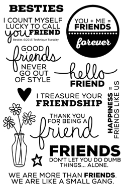 Besties Clear Stamp