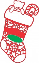 DL222 Lace Christmas Stocking