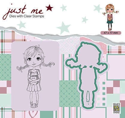 Just Me dies + Clear stamp "Back to school"