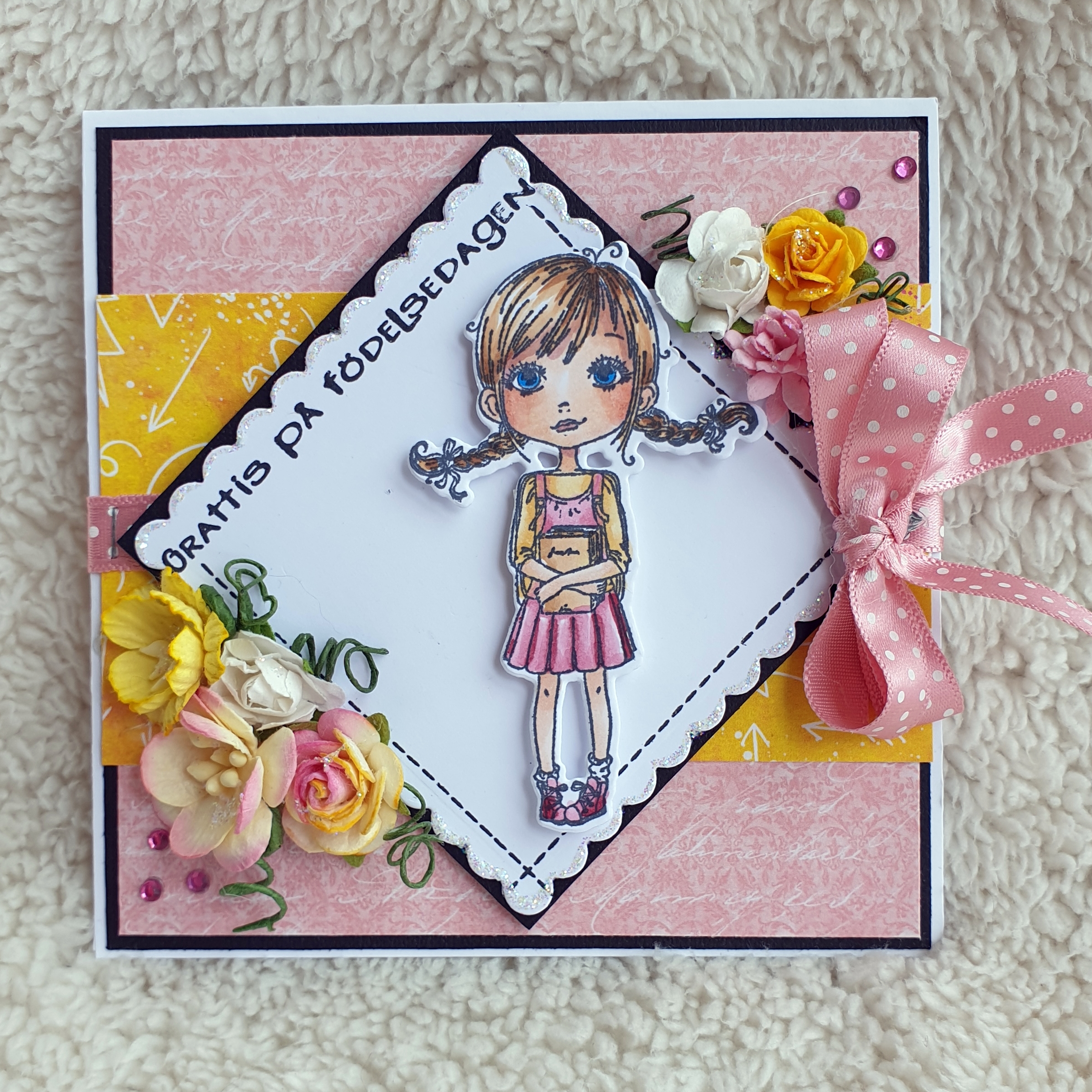 Just Me dies + Clear stamp "Back to school"