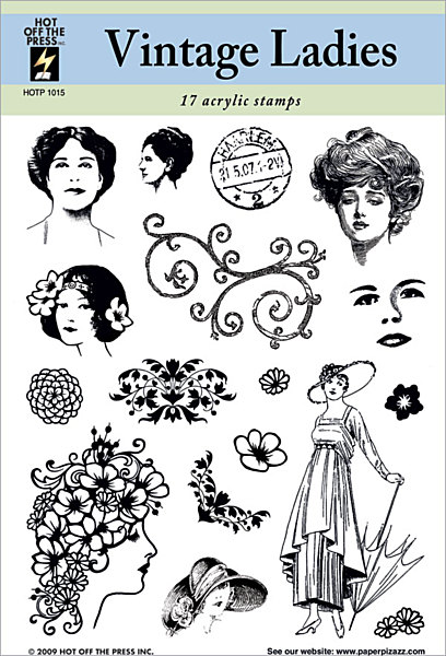 Clear Stamps Vintage Ladies