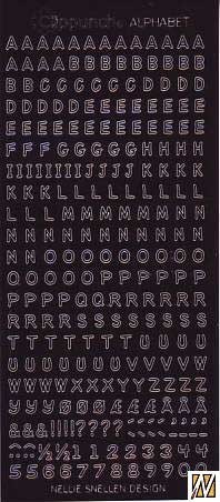 Alfabet Stickers - Svart
