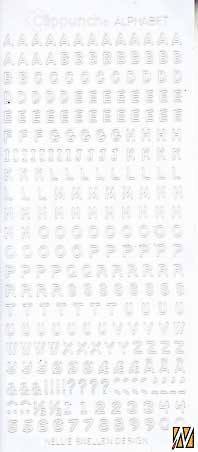 Alfabet Stickers - Vit