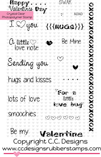 C.C. Designs Smoochie Sentiments Clear Stamp