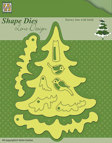 Shape Dies Snwy Tree and Birds