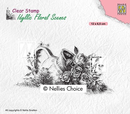 Clear Stamps Idyllic Floral Scenes "Vase with roses"