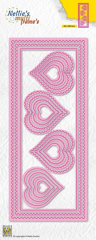 Multi Frame Dies "Slim lines-hearts"