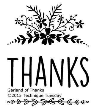 Technique Tuesday Clear Stamps - Garland of Thanks