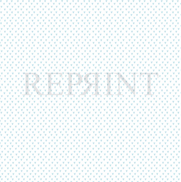 12x12 Reprint Basic Collection - Ljusblå Mini hjärtan  - 2