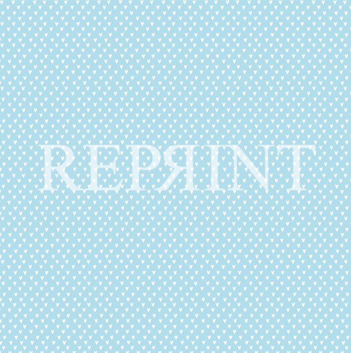 12x12 Reprint Basic Collection - Ljusblå Mini hjärtan 
