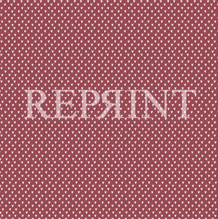 12x12 Reprint Basic Collection - Burgundy Mini hjärtan 