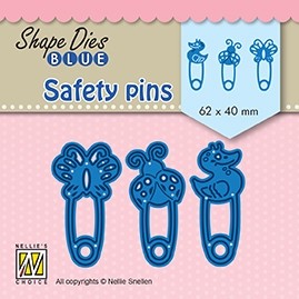 Shape Dies Blue "safety pins" 