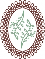DL136 Japanese Garden Lace Oval