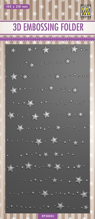 3D Embossing folder slimline "stars & dots"