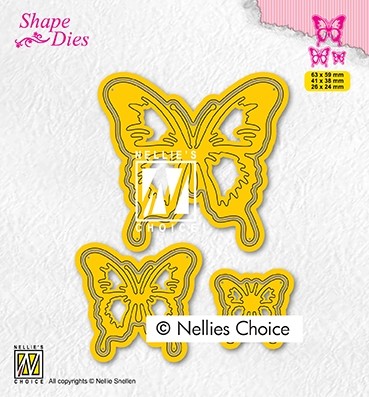  Shape Dies "3 Butterflies"