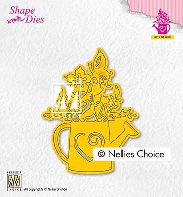 Shape Dies "wateringcan with flowers"