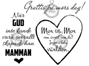 Mor lilla Mor, Grattis på Mors dag, När Gud inte kunde vara överallt skapade han mamman