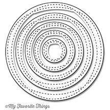Die-namics Wonky Stitched Circle STAX