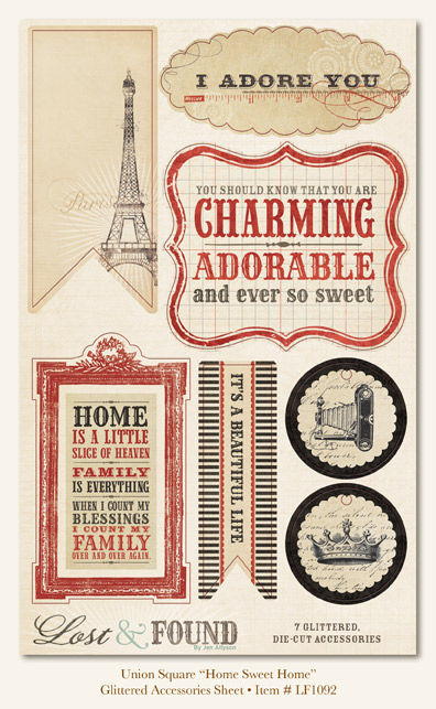 Home Sweet Home Glitter sheet