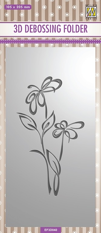 3D Debossing folders slimline "flower"