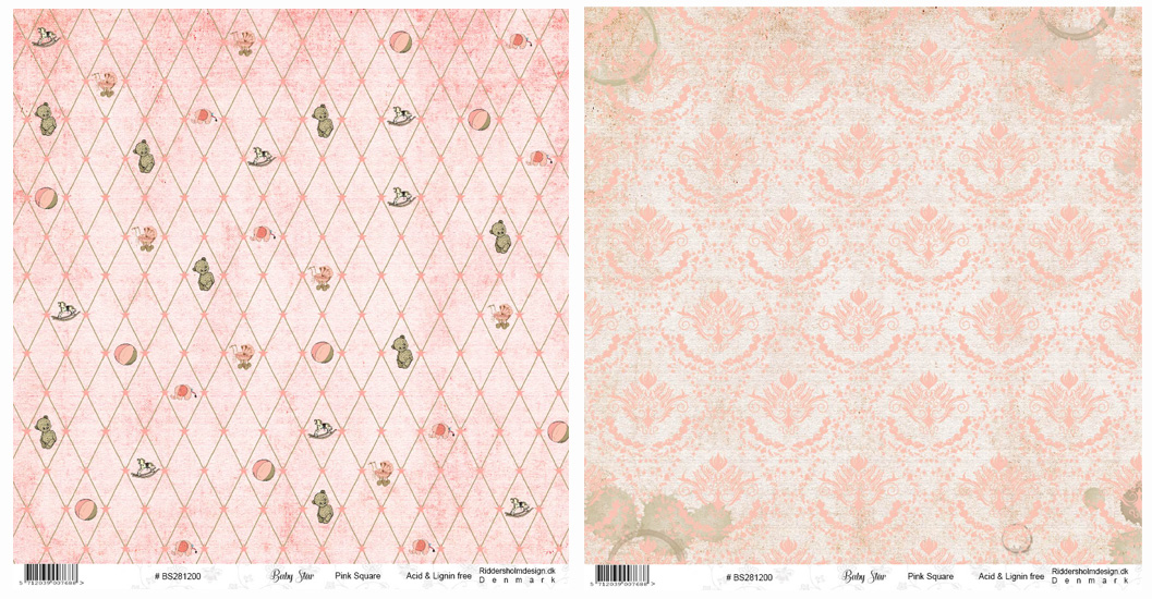 12x12 Ridderholm Design - Baby Star , Pink Square