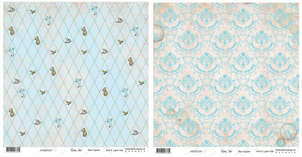 12x12 Ridderholm Design - Baby Star , Blue Square