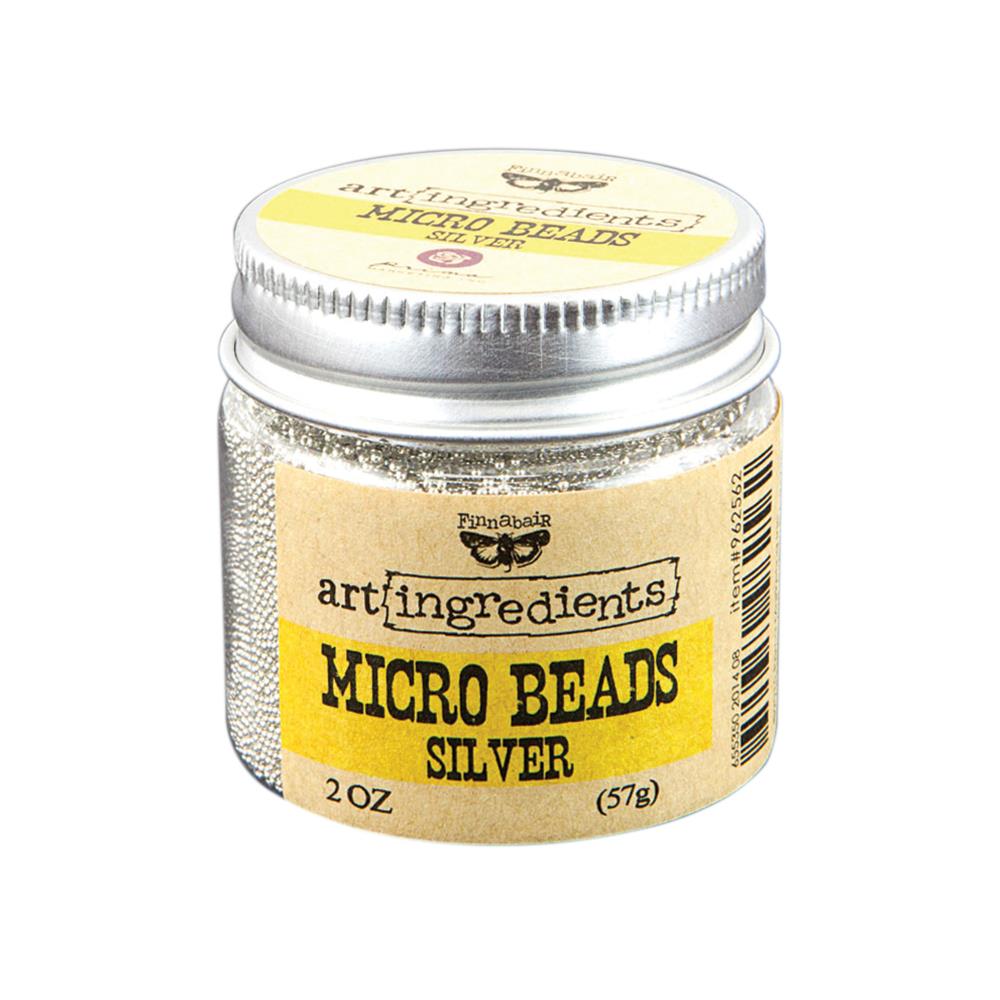 Finnabair Art Ingredients Micro Beads 2oz Silver