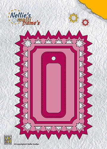 Multi Frame Die Rectangle with label "Christmas ribbon 