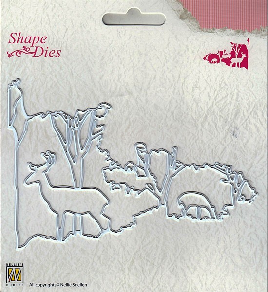Shape Dies Christmas window Scene 2