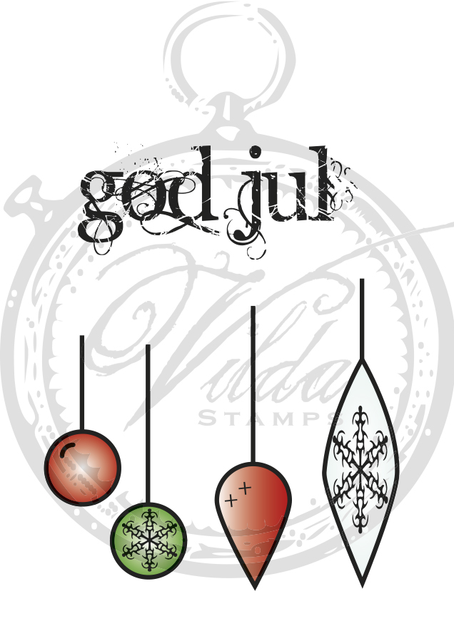 Liten "God jul" (med kulor)
