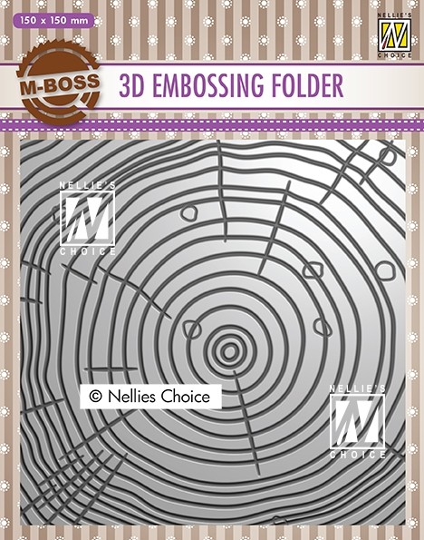 3D Embossing folder wood "growth rings"