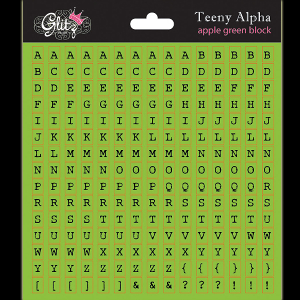 Teeny Alpha Apple Green Block