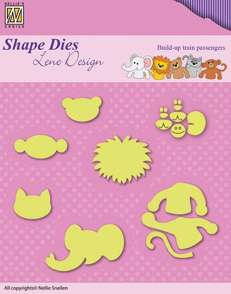  Shape Dies Lene Design Baby-serie "train passengers"