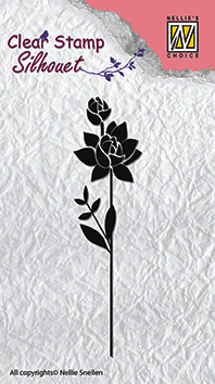Clear stamps flower silhouettes "flower-11"
