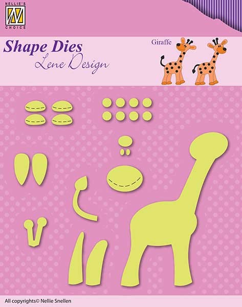  Shape Dies Lene Design Baby-serie "build-up Giraffe"