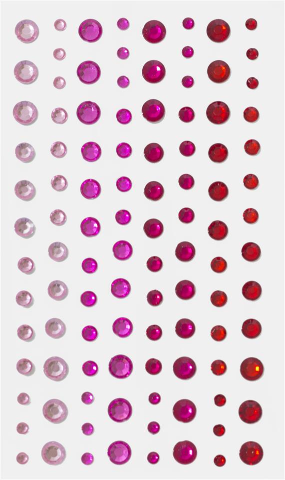 Rhinestones self-adhesive Red/Pink