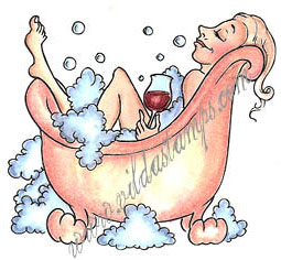 Woman in bathtub