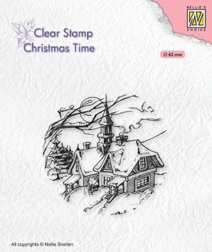Clear stamps Christmas time "Snowy Christmas scene"