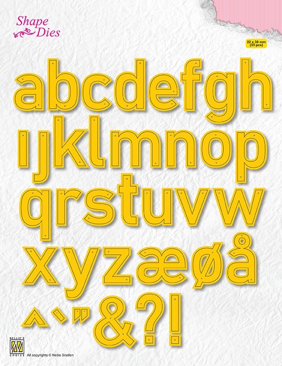  Shape Dies Alphabet Large 28x38mm (35 pcs)