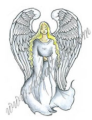 Angel with large wings