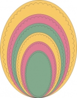 Oval - Scalloped LG Stackers Nesting Dies