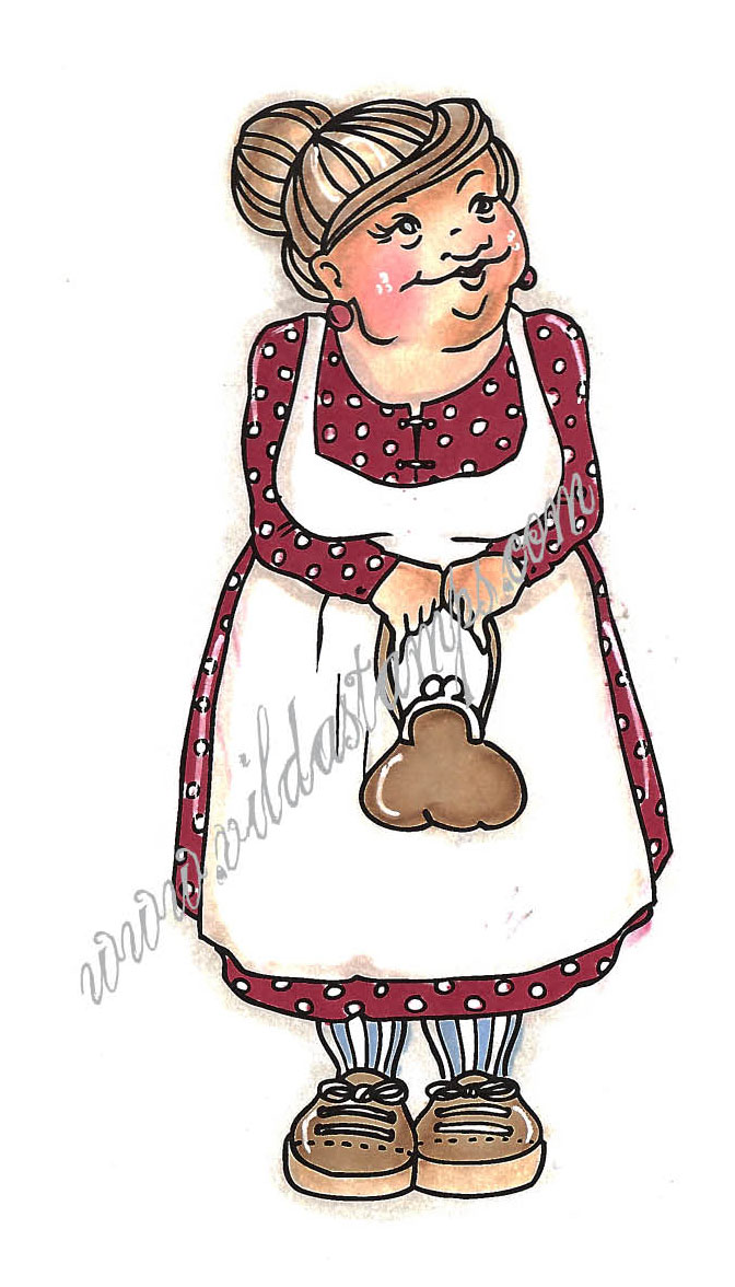 Old woman with hair knot