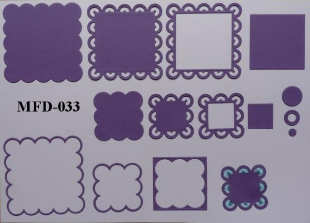 Nellies Multi Frame Die - Square Stitching 1 - 2