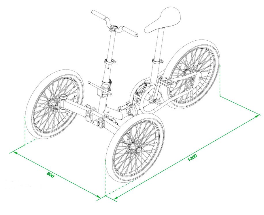 Etnnic Folding Trike - Vikbar cykel med tre hjul (Ej el) - 22